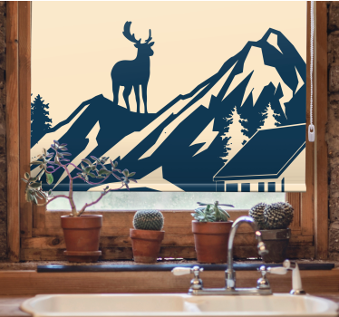 Store enrouleur original scène de montagne majestueuse - TenStickers