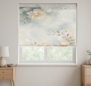 Store enrouleur chambre ado aquarelle fleurs de gracy - TenStickers