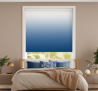 Store enrouleur chambre ado blanc à bleu foncé - TenStickers