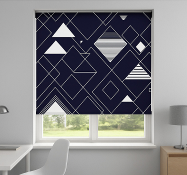 Store enrouleur chambre ado géométrie marine - TenStickers