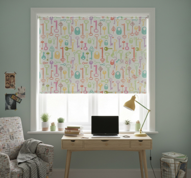 Store enrouleur chambre ado clés colorées - TenStickers