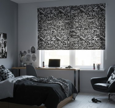 Store enrouleur chambre ado design graffiti tags - TenStickers