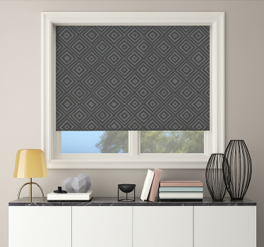 Store enrouleur chambre ado diamant gris géométrique - TenStickers