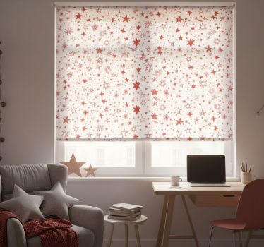 Store enrouleur chambre ado étoile aquarelle rouge - TenStickers