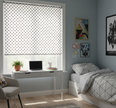 Store enrouleur chambre ado étoiles marron - TenStickers