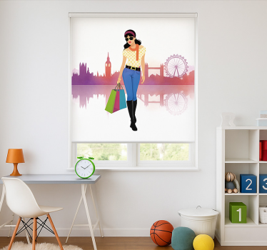 Store enrouleur chambre ado fille de la ville londonienne - TenStickers