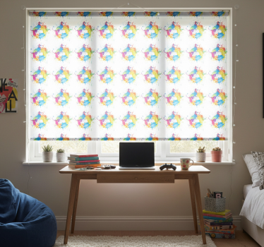 Store enrouleur chambre ado fond coloré - TenStickers