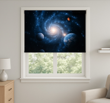 Store enrouleur chambre ado galaxie espace planète - TenStickers