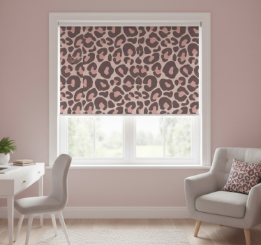 Store enrouleur chambre ado imprimé léopard rose - TenStickers
