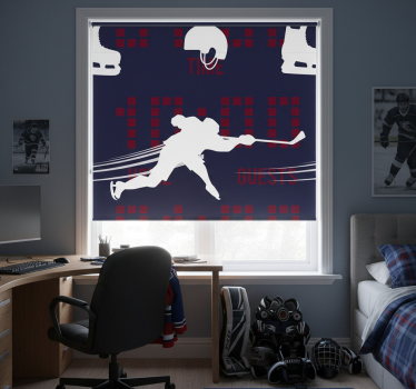 Store enrouleur chambre ado joueur de hockey - TenStickers