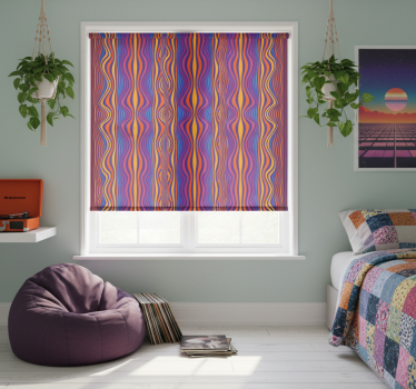 Store enrouleur chambre ado lignes psychédéliques - TenStickers
