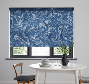 Store enrouleur chambre ado marbre indigo abstrait - TenStickers