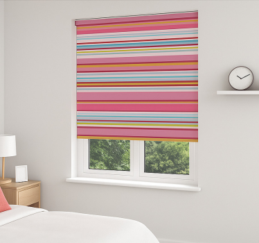 Store enrouleur chambre ado motif à rayures multicolores - TenStickers