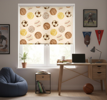 Store enrouleur chambre ado motif boules vintage - TenStickers