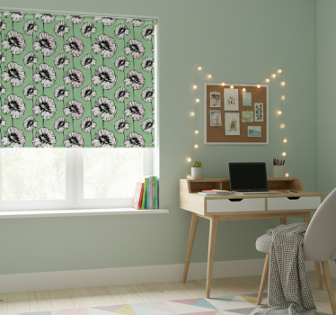 Store enrouleur chambre ado motif fleurs sauvages peintes - TenStickers