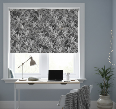 Store enrouleur chambre ado motif floral feuilles - TenStickers