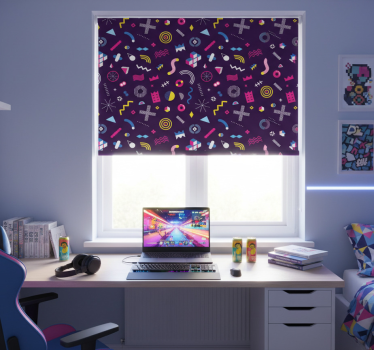 Store enrouleur chambre ado motif gaming memphis - TenStickers