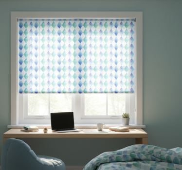 Store enrouleur chambre ado motif harlequin aquarelle - TenStickers