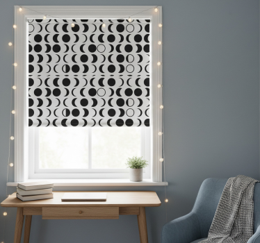 Store enrouleur chambre ado motif lune minimaliste - TenStickers