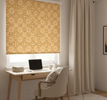 Store enrouleur chambre ado motif ornemental beige vintage - TenStickers