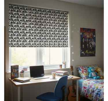 Store enrouleur chambre ado motif texte tendance - TenStickers