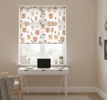 Store enrouleur chambre ado motif visages abstraits - TenStickers