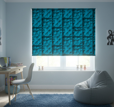 Store enrouleur chambre ado motifs 3d profondeurs bleues - TenStickers