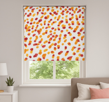 Store enrouleur chambre ado points orange et rouges - TenStickers