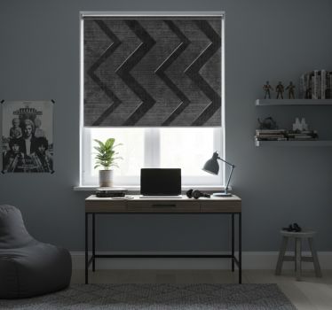 Store enrouleur chambre ado rayures acier noir - TenStickers