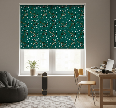 Store enrouleur chambre ado skate et Étoiles - TenStickers