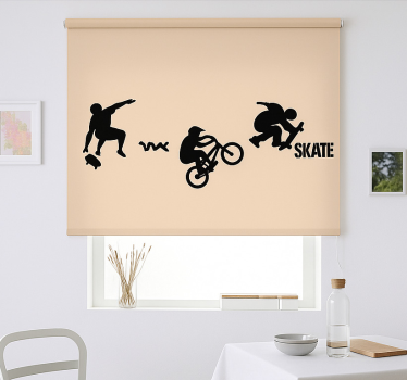 Store enrouleur chambre ado sport de skate bmx - TenStickers