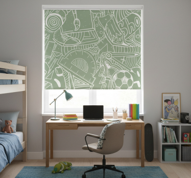 Store enrouleur chambre ado tableau vert scolaire - TenStickers