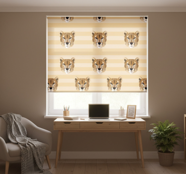 Store enrouleur chambre ado tête de léopard - TenStickers