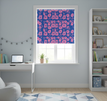 Store enrouleur chambre ado visages souriants géométriques - TenStickers