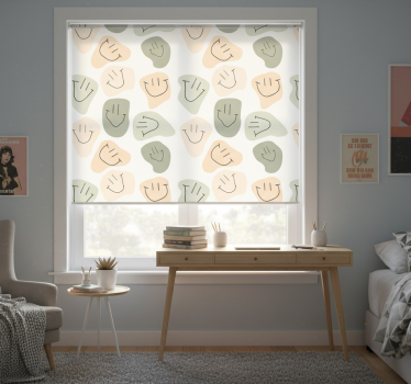 Store enrouleur chambre ado visages souriants neutres - TenStickers