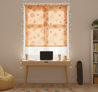 Store enrouleur chambre ado visages souriants orange - TenStickers