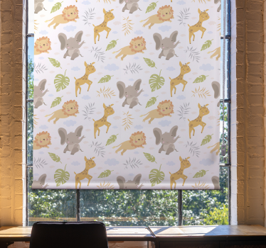 Store enrouleur chambre bébé motifs de bébés animaux - TenStickers