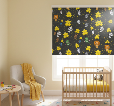 Store enrouleur chambre enfant animaux mignons en ballons - TenStickers