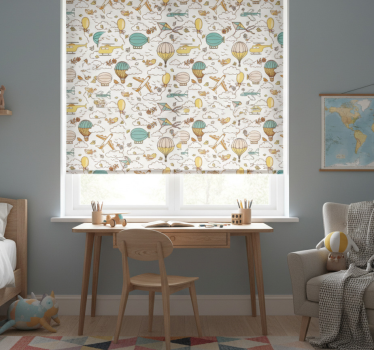 Store enrouleur chambre enfant assortiment de véhicules - TenStickers