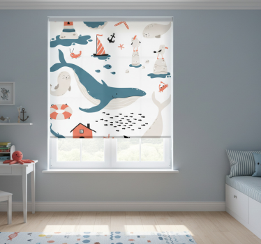 Store enrouleur chambre enfant au fond de la mer - TenStickers