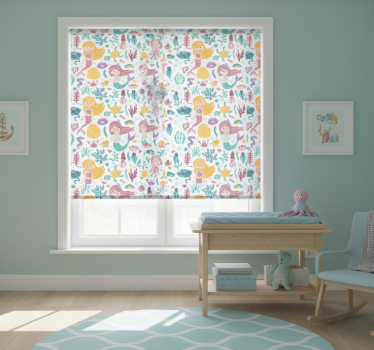 Store enrouleur chambre enfant aventure de sirène - TenStickers