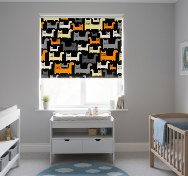 Store enrouleur chambre enfant chats gris - TenStickers