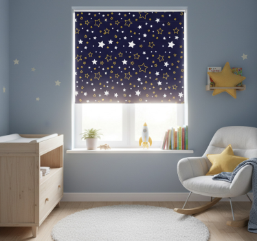 Store enrouleur chambre enfant ciel nocturne étoiles - TenStickers