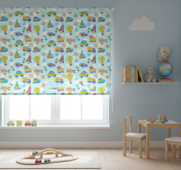 Store enrouleur chambre enfant design mignon de voitures - TenStickers