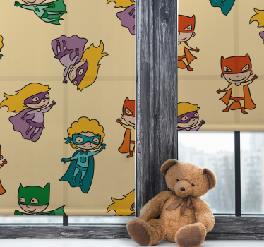 Store enrouleur chambre enfant dessins de super-héros - TenStickers