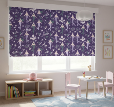 Store enrouleur chambre enfant éclaboussure de sirène - TenStickers