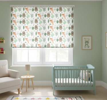 Store enrouleur chambre enfant ecureuil ours lapin - TenStickers