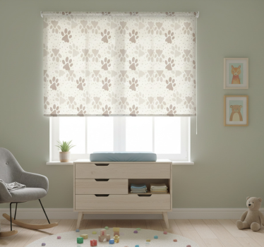 Store enrouleur chambre enfant empreinte de chien - TenStickers