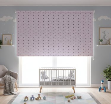Store enrouleur chambre enfant étoiles grises minimalistes - TenStickers
