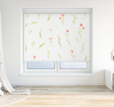 Store enrouleur chambre enfant fleurs de prairie pastel - TenStickers